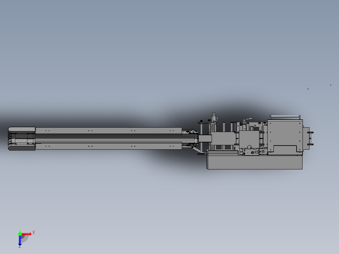 枕式包装流水线俯视图