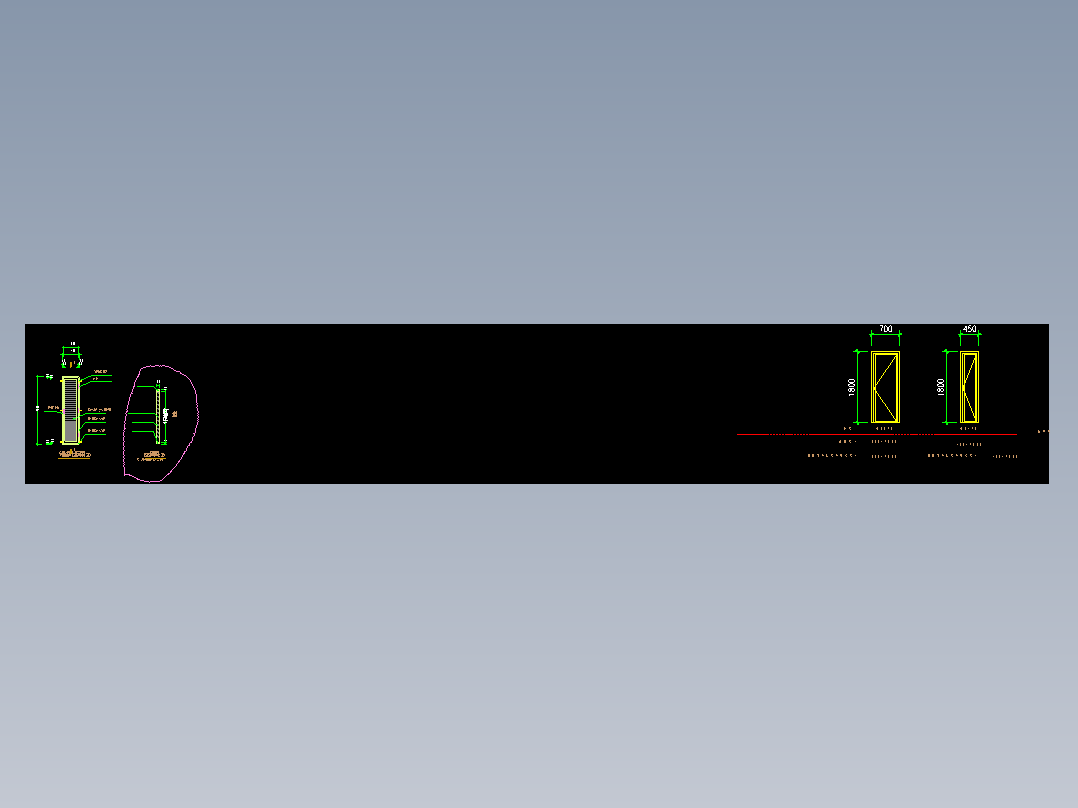 百叶平开门节点详图