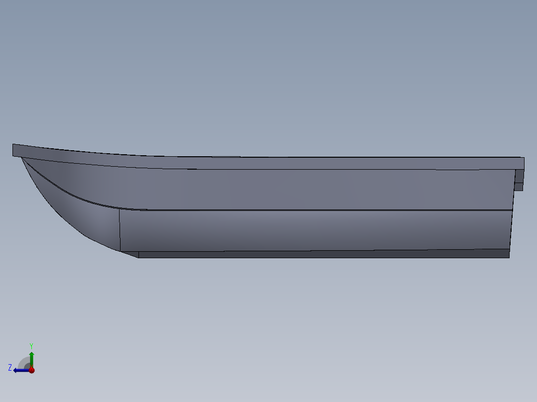 简单的小船右视图