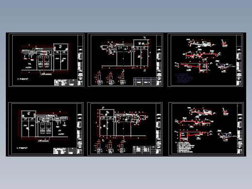 砂石分离机布置全套图纸
