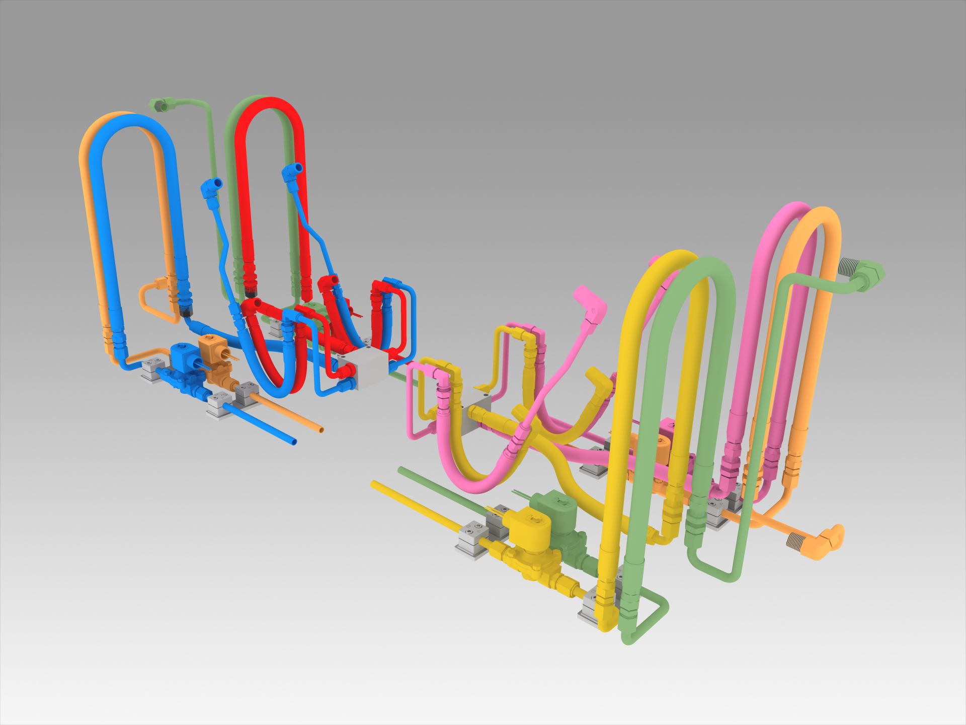 Barras液压机构3D模型图纸 INVENTOR设计