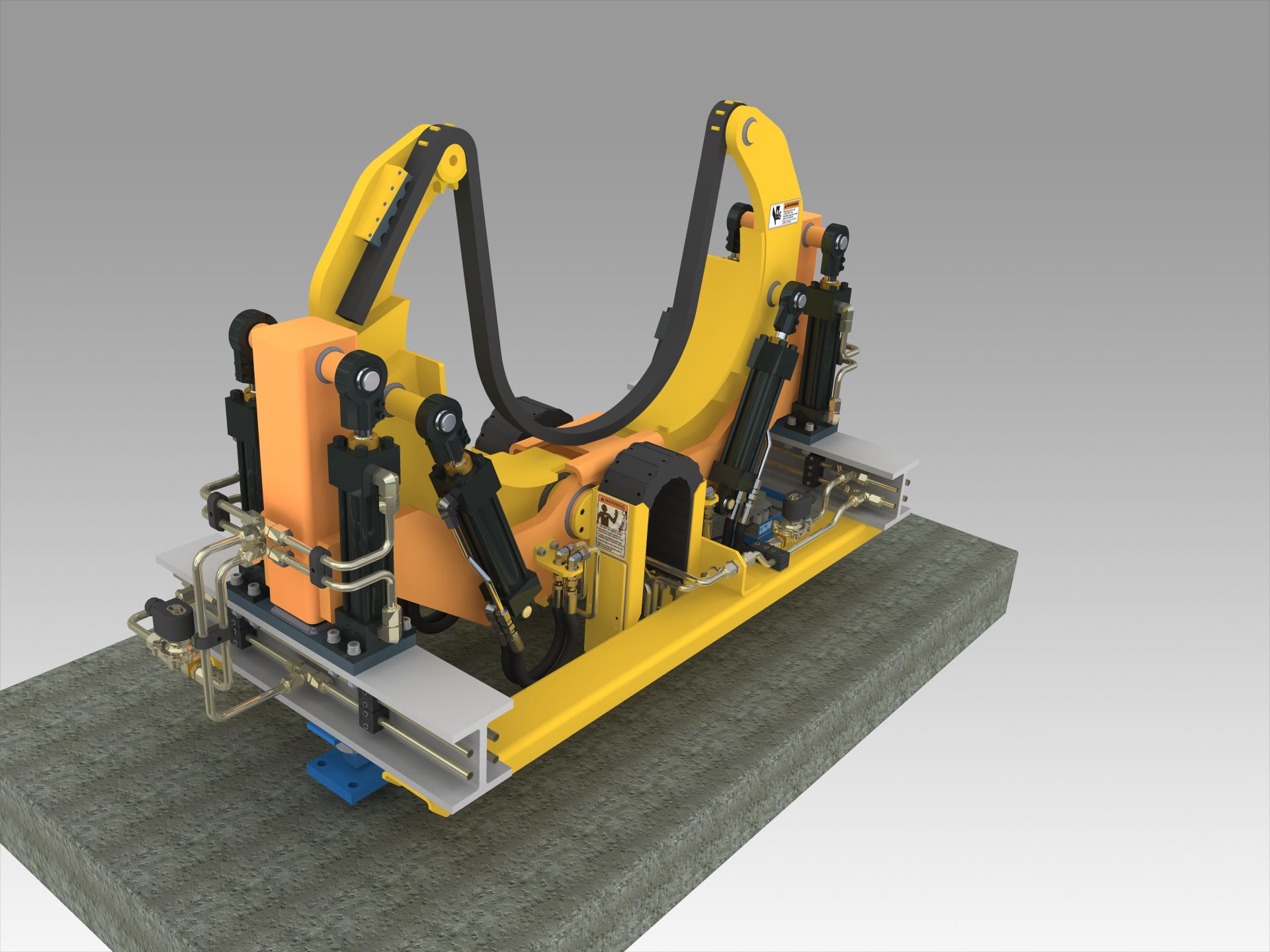 Barras液压机构3D模型图纸 INVENTOR设计