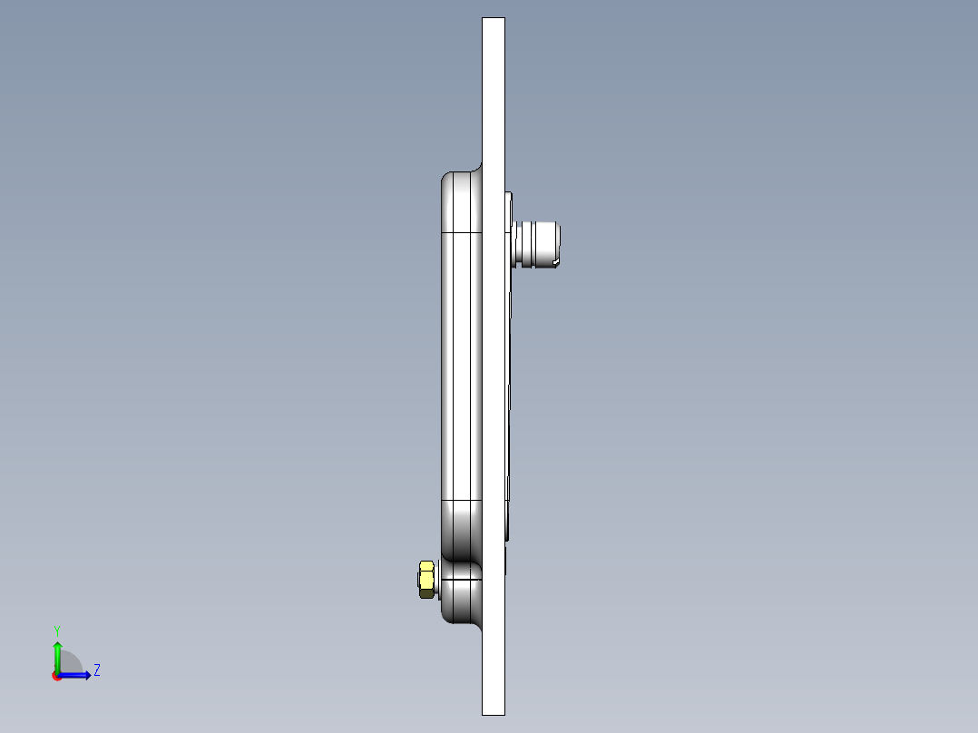 紧凑的盖子设计左视图