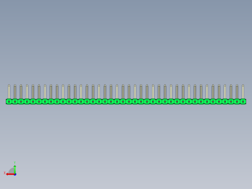 彩色公排针 100mil 2.54mm 系列-DS1022_green_40p_100mil_TypeU_rev1.0后视缩略图