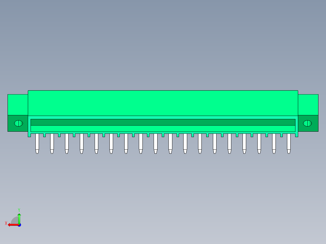 DEGSON 15EDG（公头） 3.5mm 螺钉锁紧，插拔式接线端子 FullPack-15EDGLM-3.5-18P-14-00AH后视图