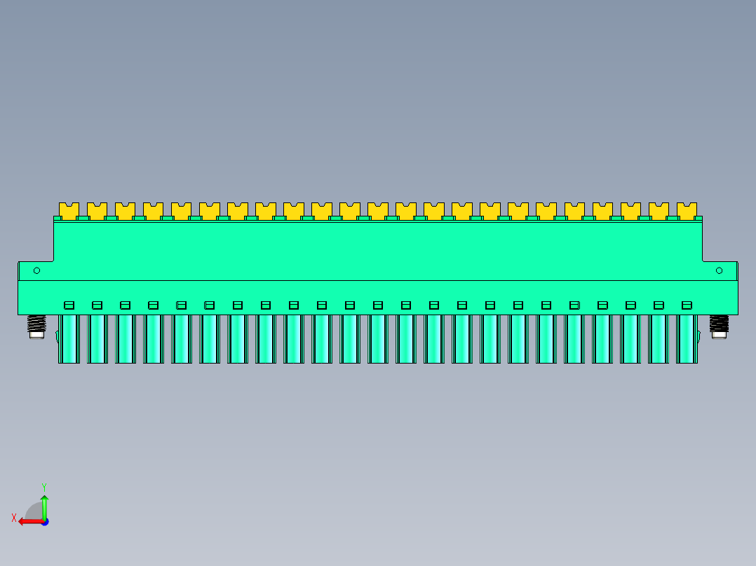 DEGSON 15EDG（公头） 3.81mm 螺钉锁紧，插拔式接线端子 FullPack-15EDGKNM-3.81-23P-14-00AH后视图