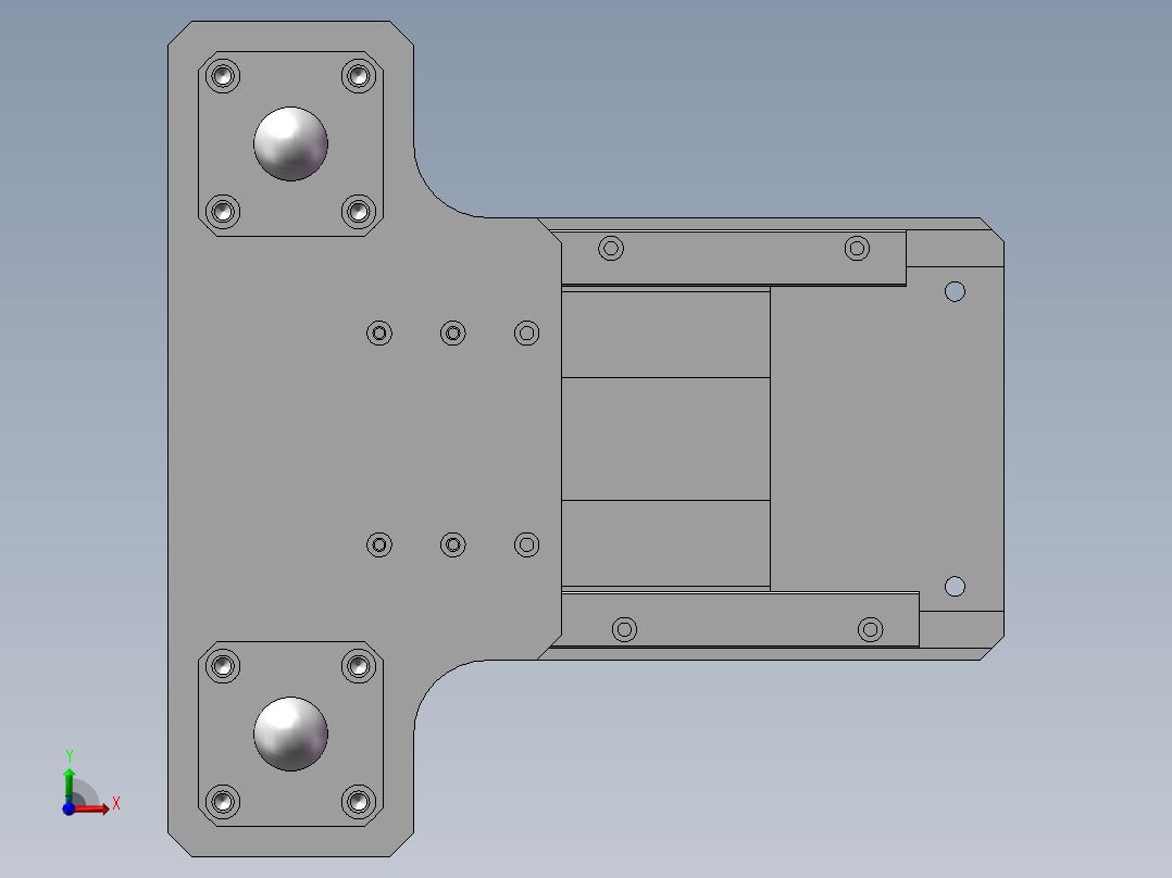 铆盖铆合治具前视图
