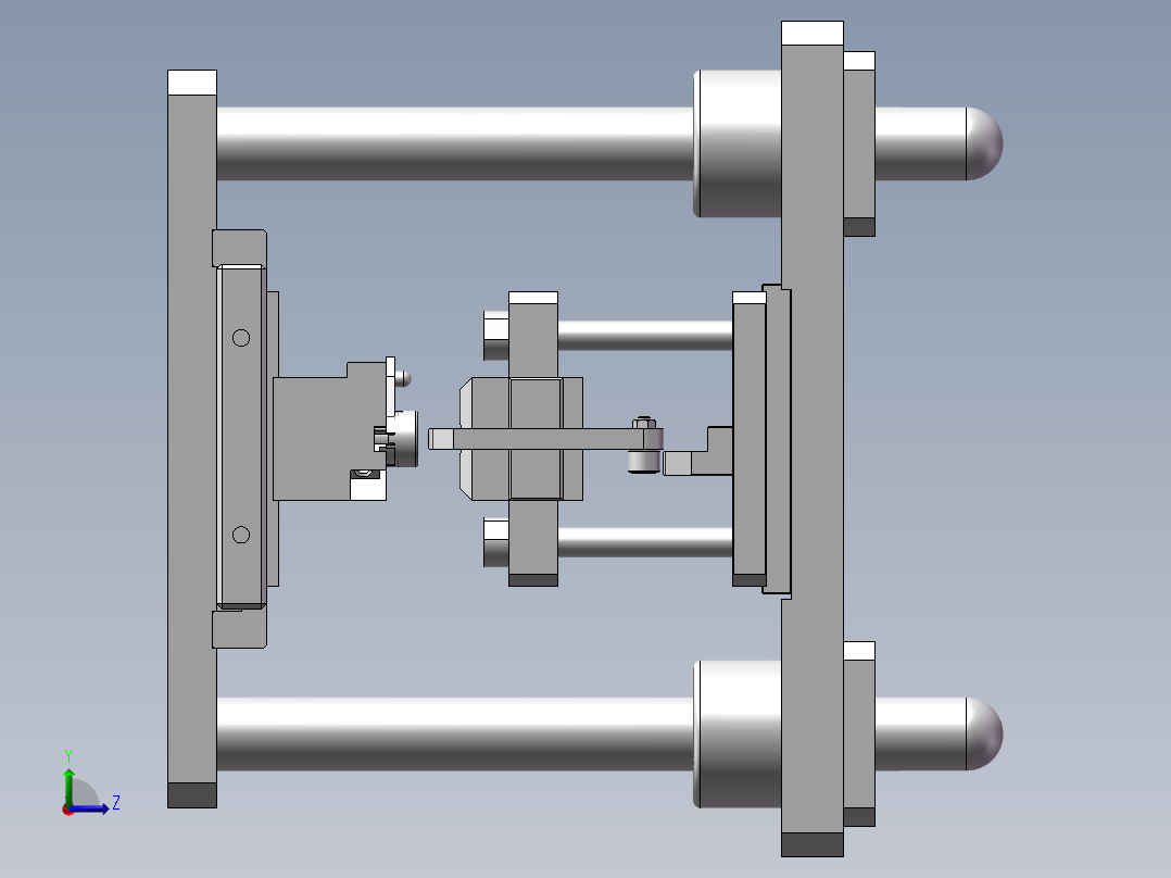 铆盖铆合治具左视图