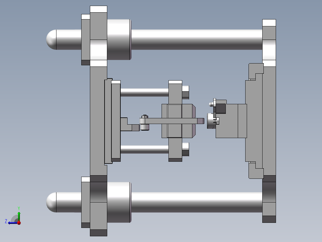 铆盖铆合治具右视图