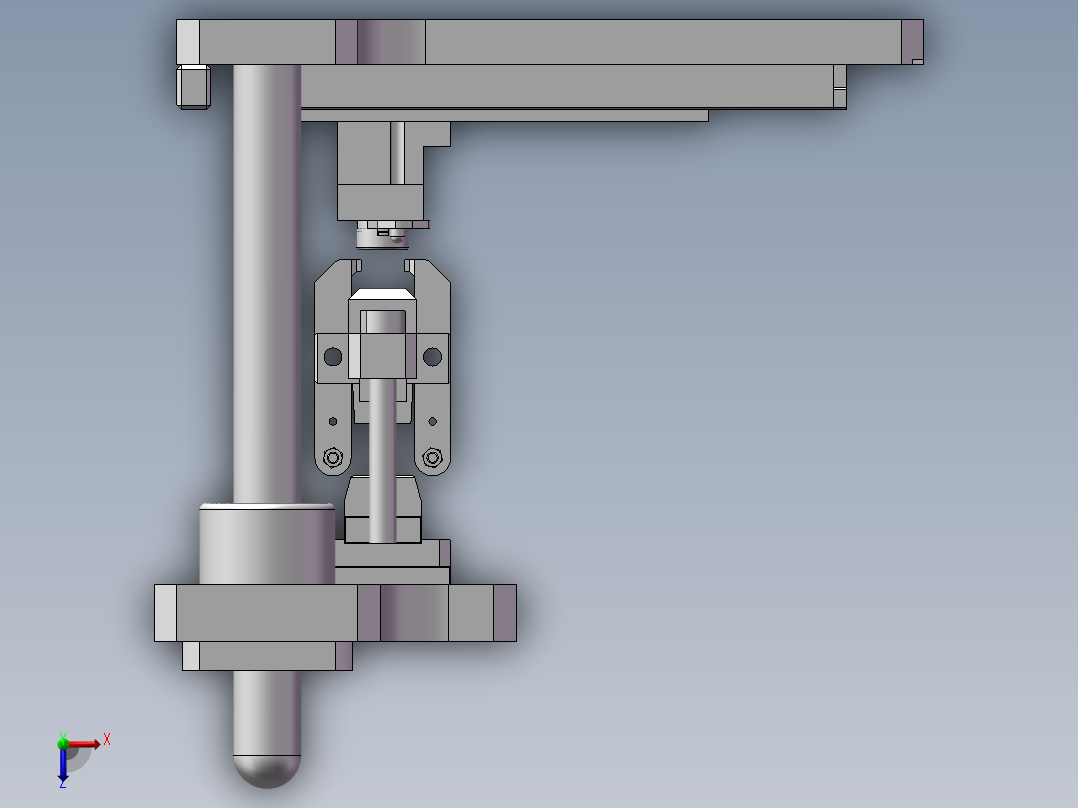 铆盖铆合治具俯视图