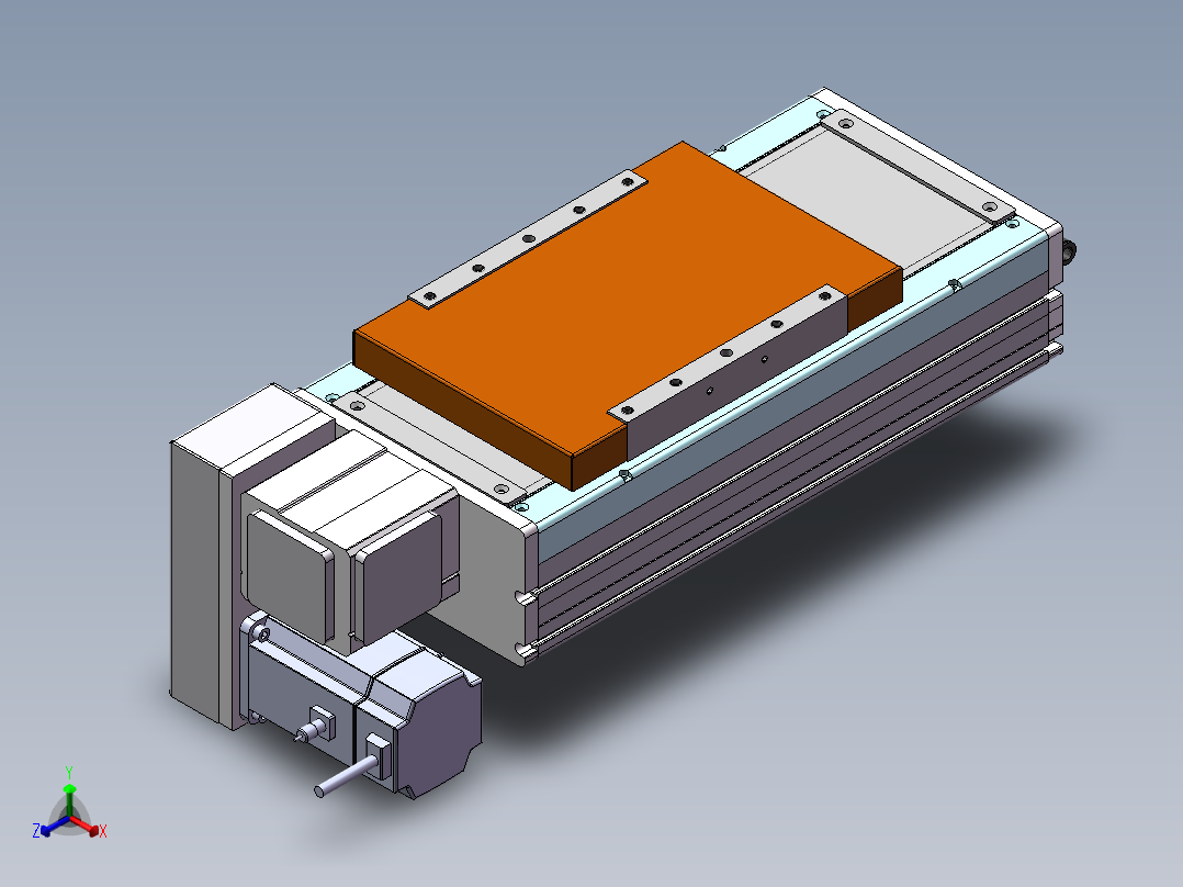 MCB同步带全封闭MCB22-LD-750W正等轴测图