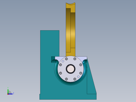 蜗-轮蜗杆减速器SolidWorks建模左视缩略图