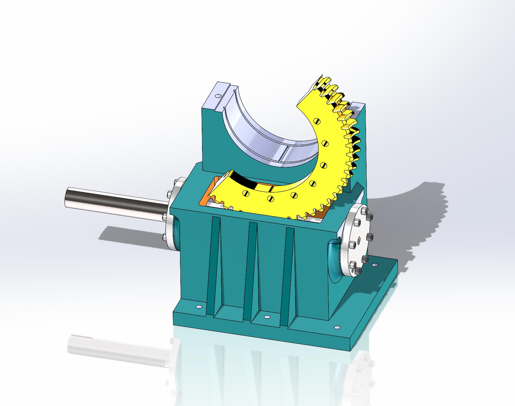 蜗-轮蜗杆减速器SolidWorks建模