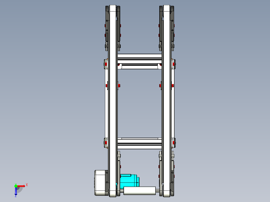 LE-XC4040-重载托盘输送线右边驱动俯视图