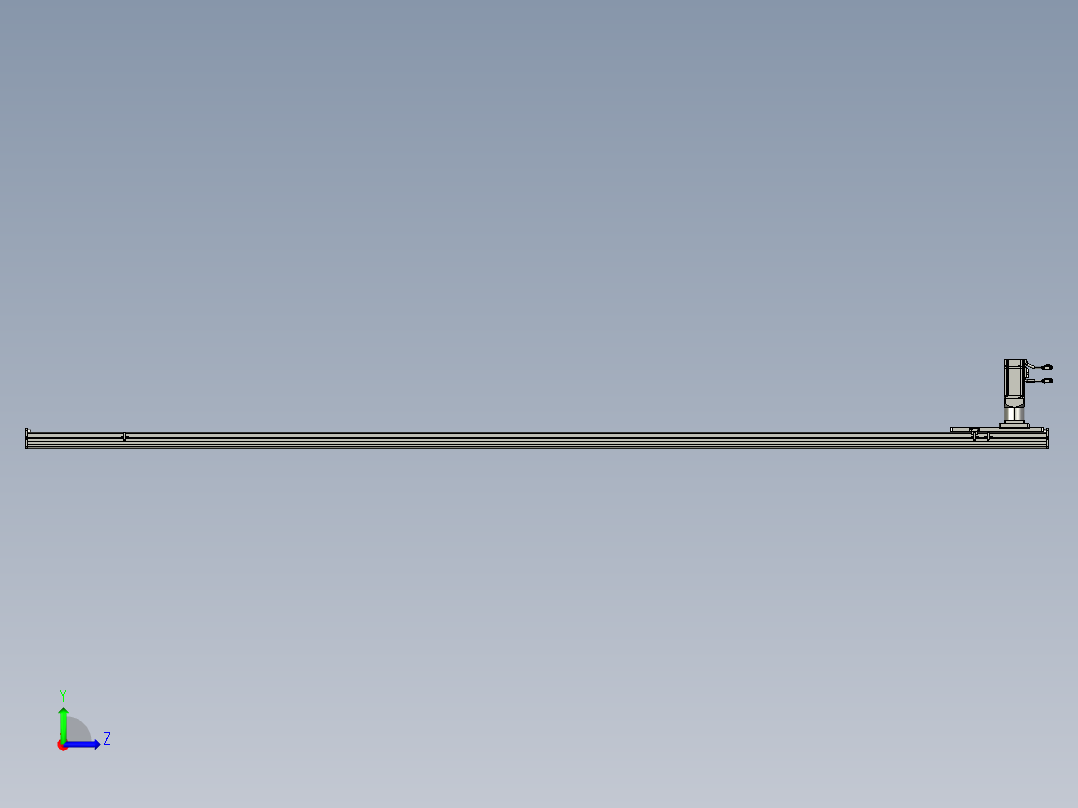 东锦齿条传动DH136G-S2750-BU-减速机+P400W左视图