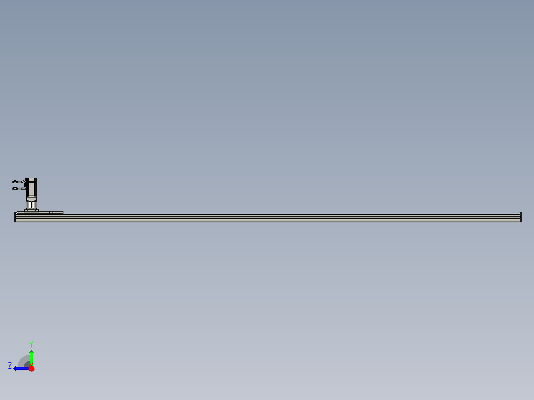 东锦齿条传动DH136G-S2750-BU-减速机+P400W右视图