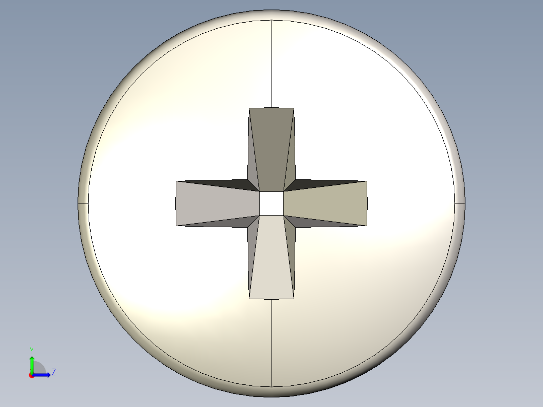 螺丝 M3.5 十字盘头-M3.5 x 13 Screw head.STEP左视图
