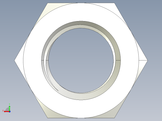 DIN 934 螺母-M27 Nut.STEP后视缩略图