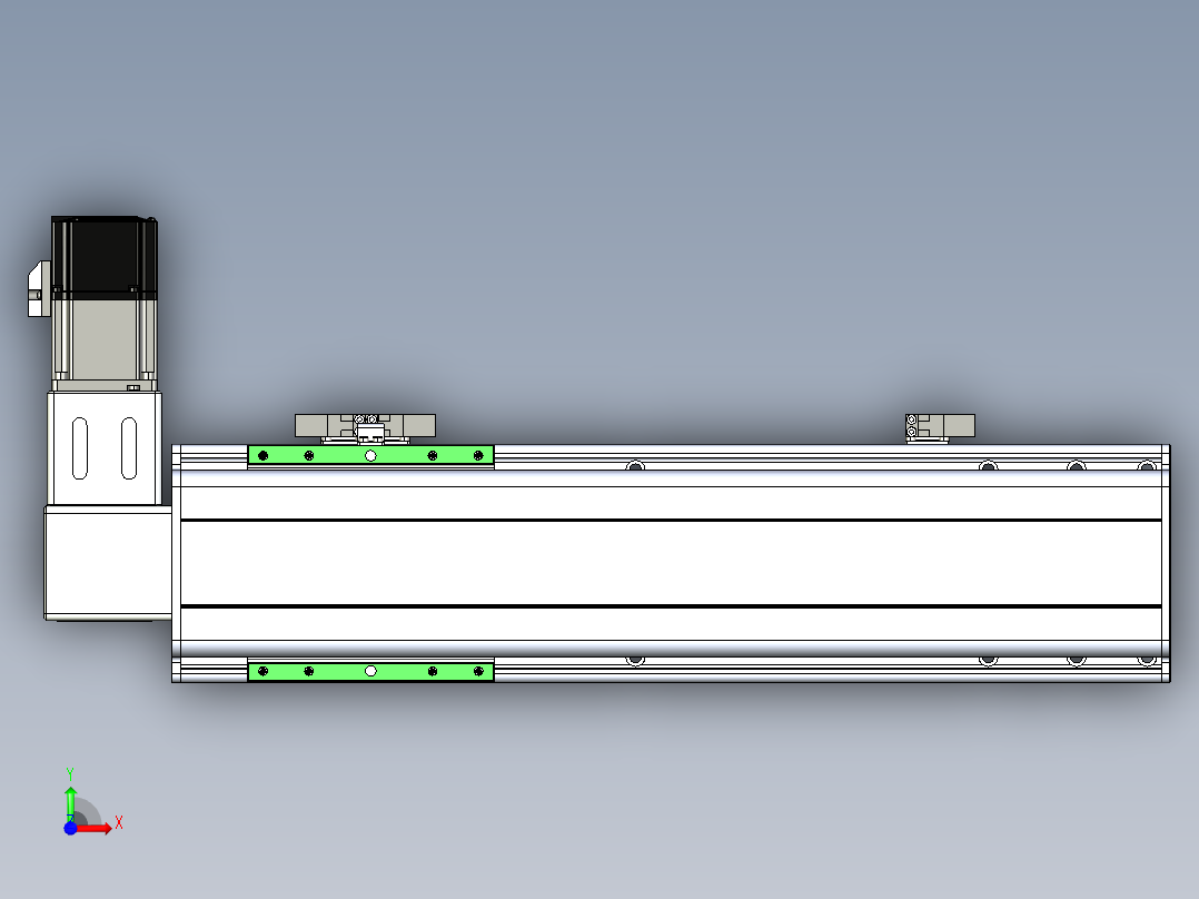 同步带滑台-半封闭B13-L90-S300-R-P40-D3前视图