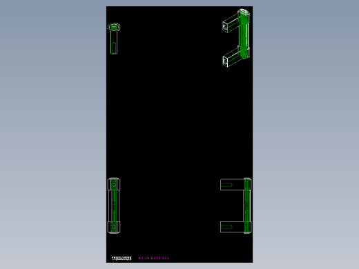 取手(鋁合金)(A)A1-2D多系列多零件图纸模型