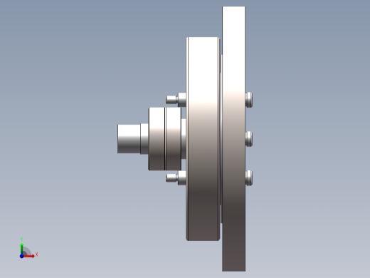 两级谐波齿轮减速器三维SW前视缩略图