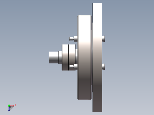 两级谐波齿轮减速器三维SW俯视缩略图