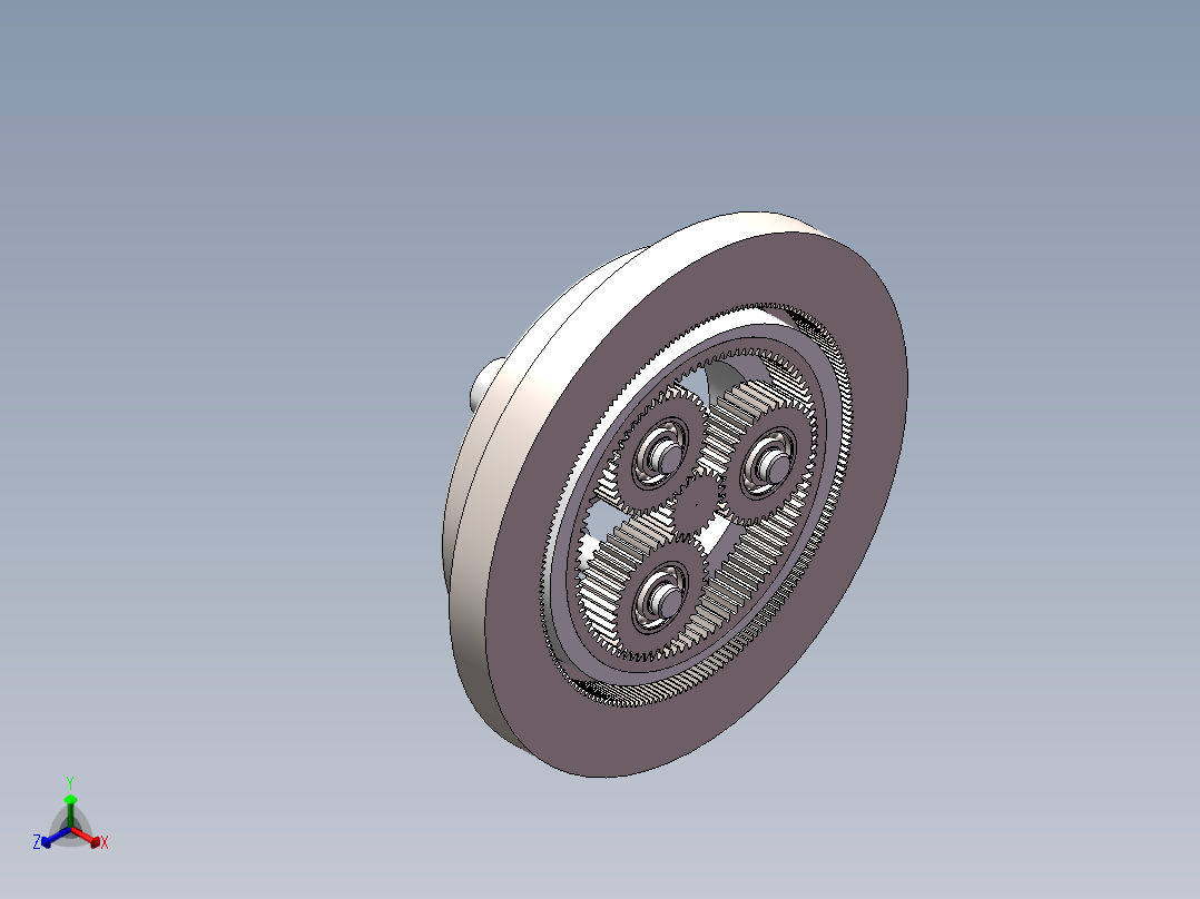 两级谐波齿轮减速器三维SW正等轴测图