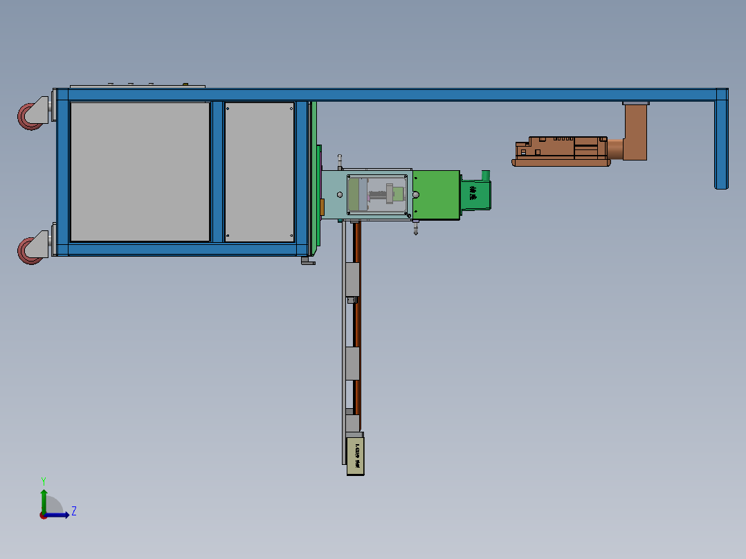 A20导槽双工位机架sw18可编辑左视图