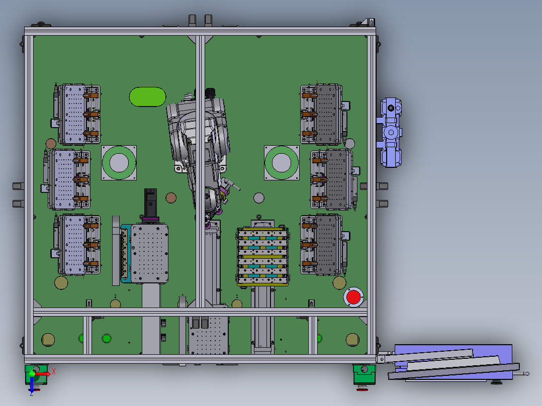 磁铁组装热保压设备(含DFM)sw17可编辑俯视图