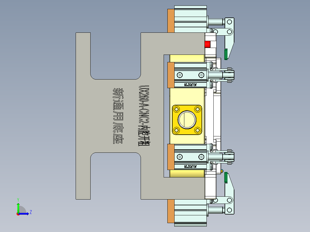 UX260-A-笔记本CNC工装夹具三维模型CNC2-20200309左视图