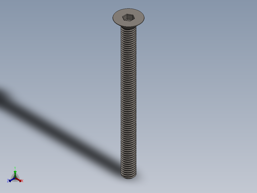 Screw_ISO_10642_M6x75_A2.SLDPRT正等轴测图