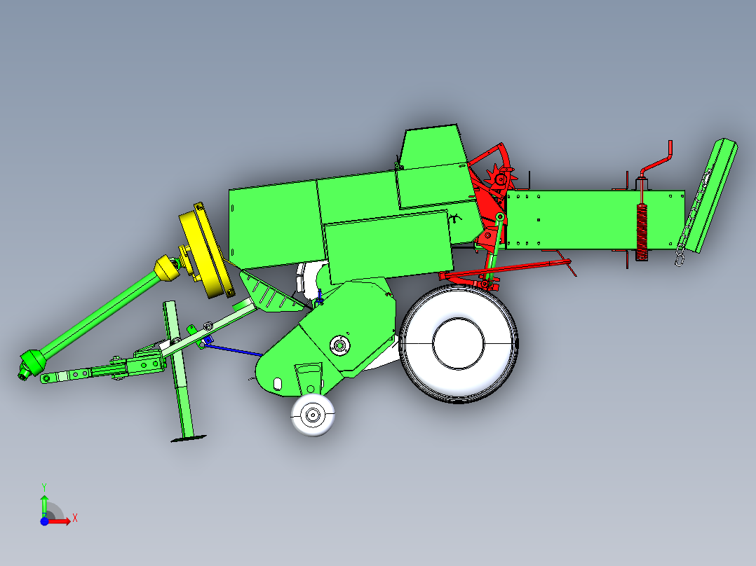 棉花秸秆收获打捆机1292173前视图