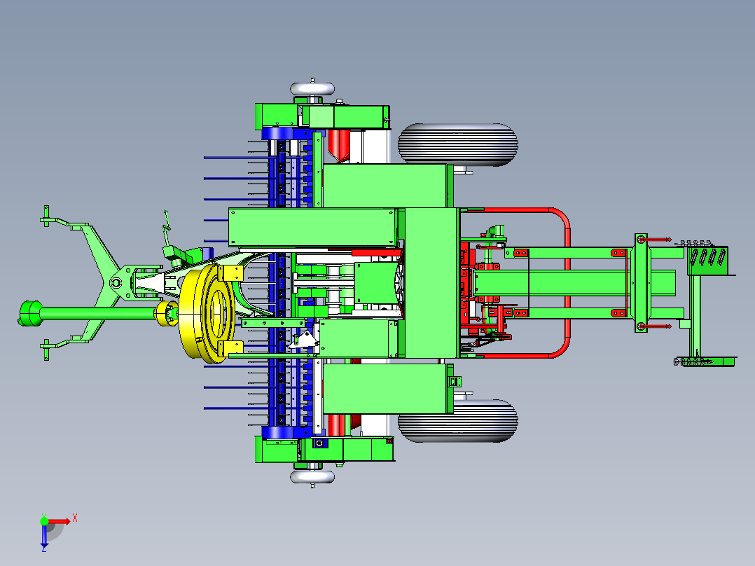 棉花秸秆收获打捆机1292173俯视图