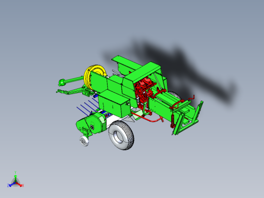 棉花秸秆收获打捆机1292173正等轴测缩略图