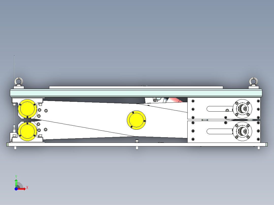 伺服油缸剪力升降平台前视图