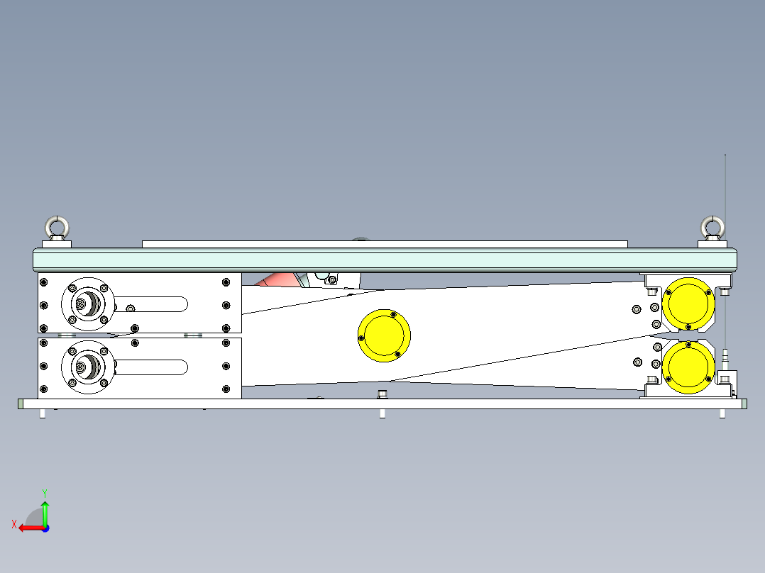 伺服油缸剪力升降平台后视图