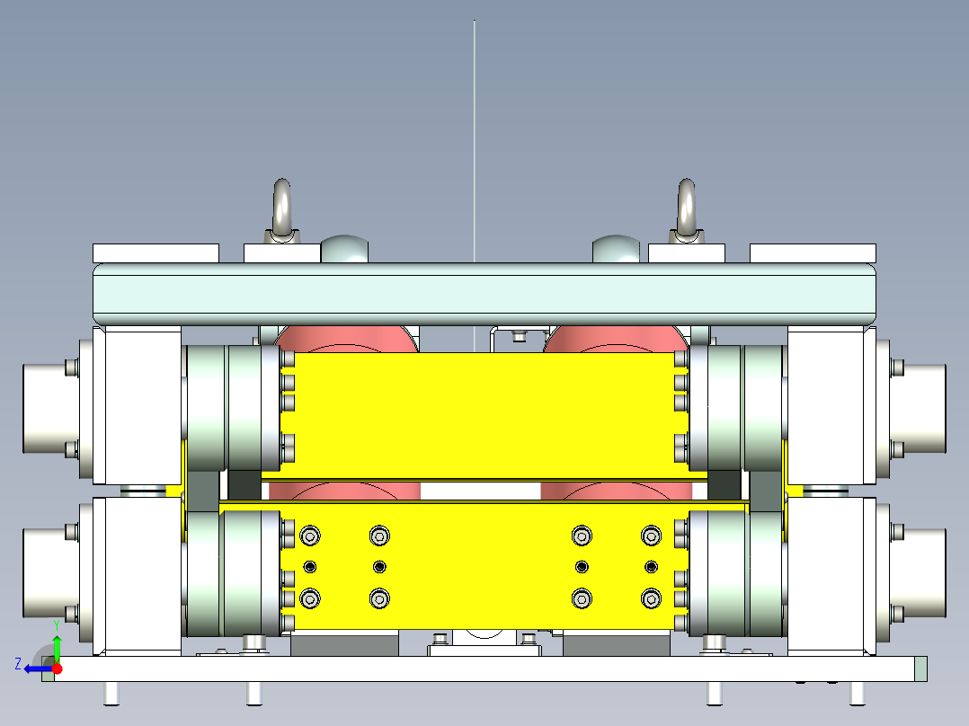 伺服油缸剪力升降平台右视图