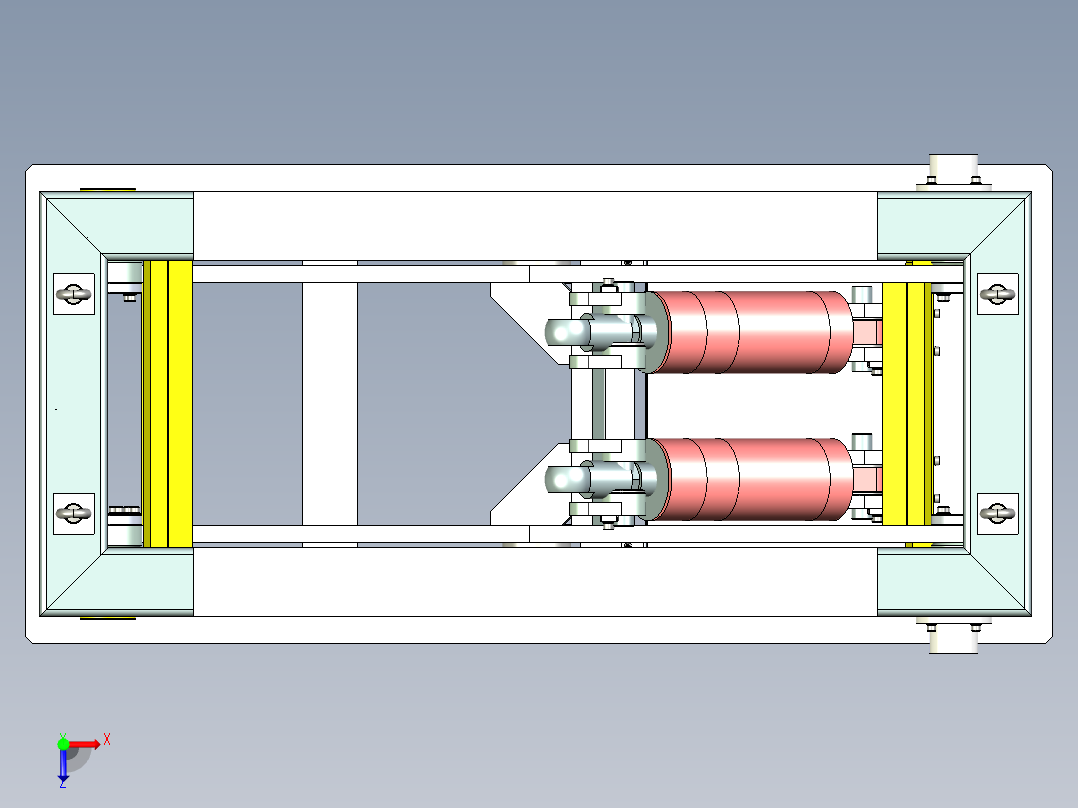 伺服油缸剪力升降平台俯视图