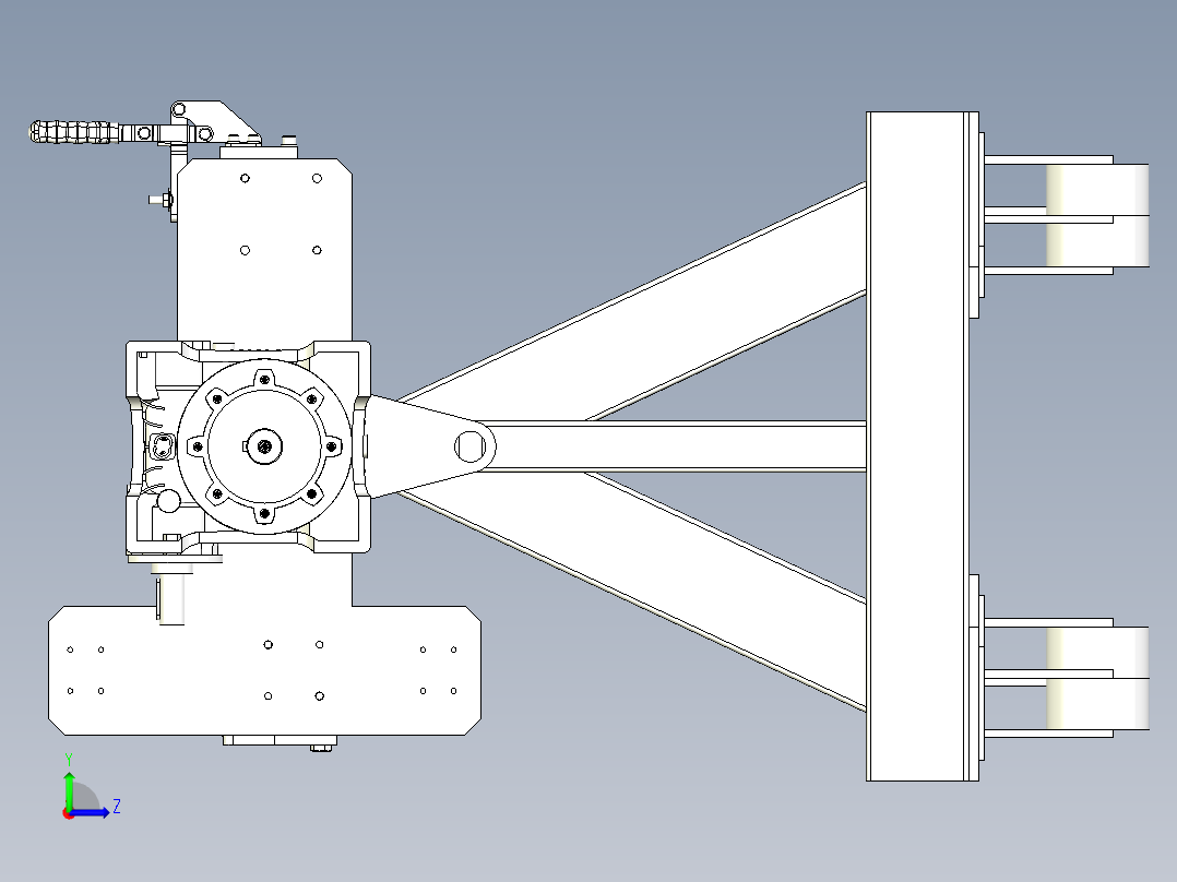 焊接翻转台左视图