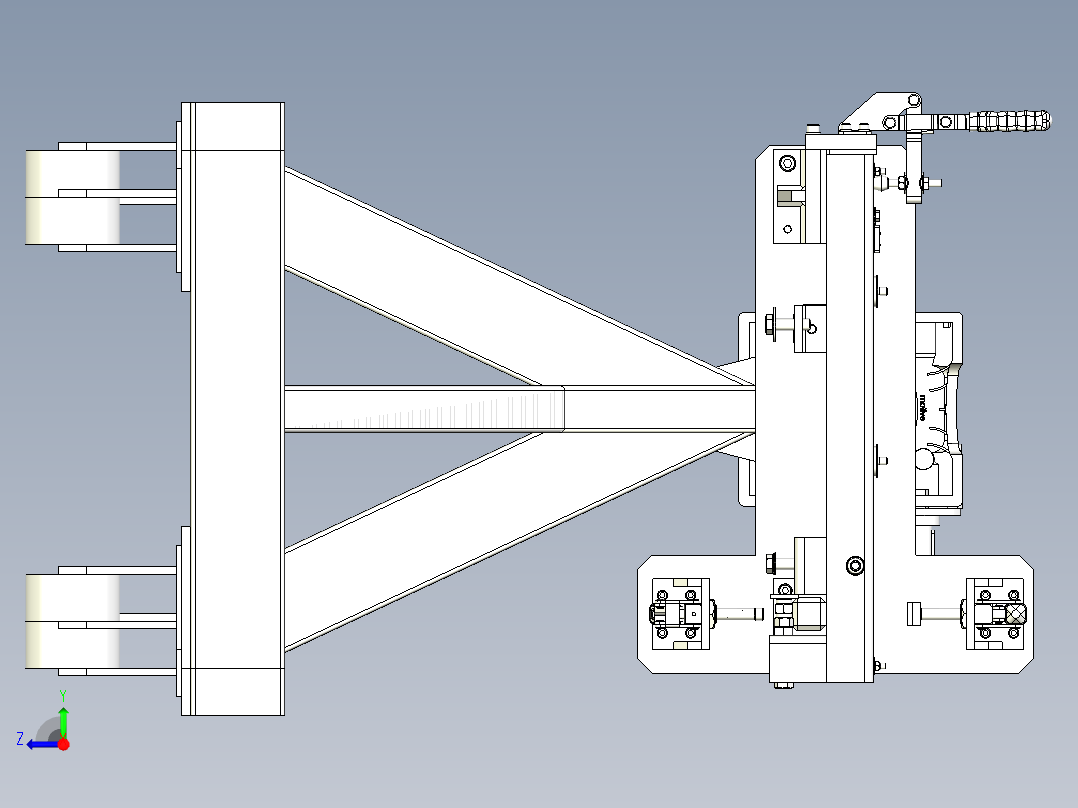 焊接翻转台右视图
