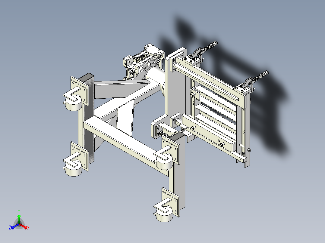 焊接翻转台正等轴测图