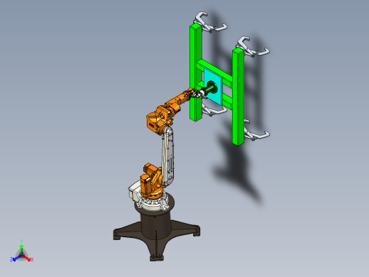 六轴机器人抓取板材抓具设计