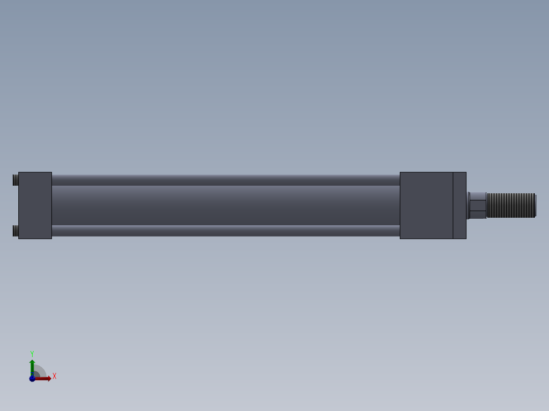 横拉杆液压缸 40x25x250 mm前视图