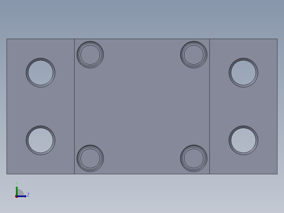 横拉杆液压缸 40x25x250 mm左视图