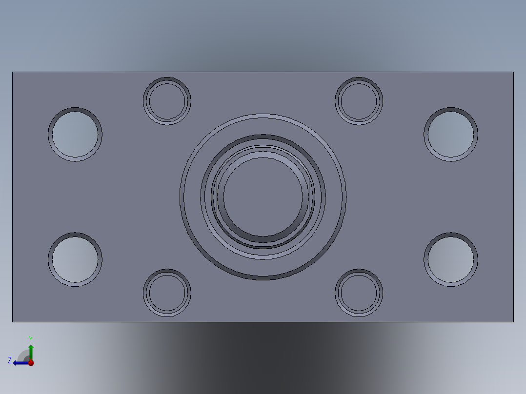 横拉杆液压缸 40x25x250 mm右视图