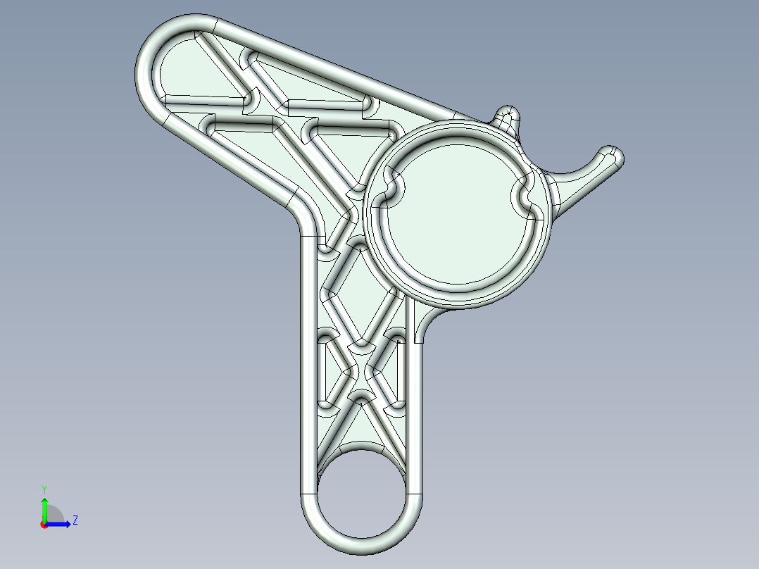 咖啡机手柄左视图