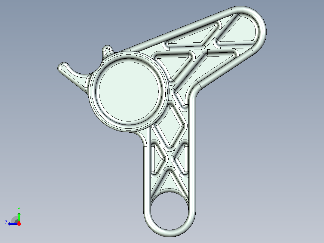 咖啡机手柄右视图