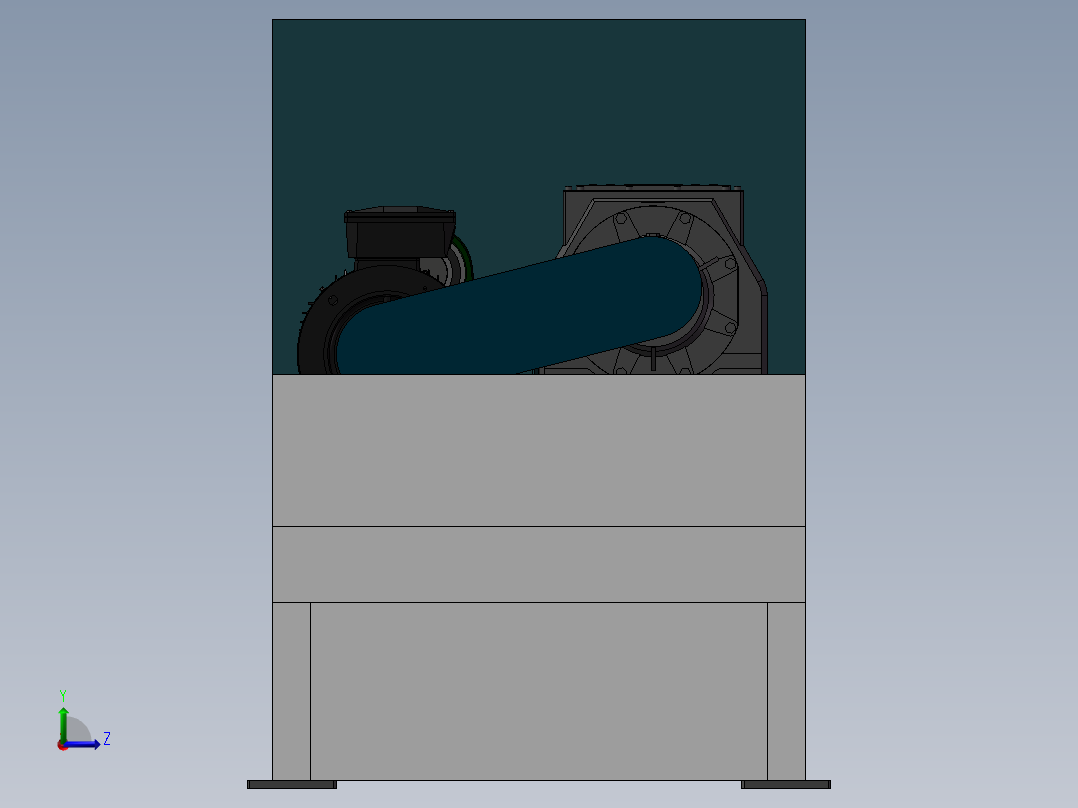 破碎机、初级破碎机撕碎机左视图