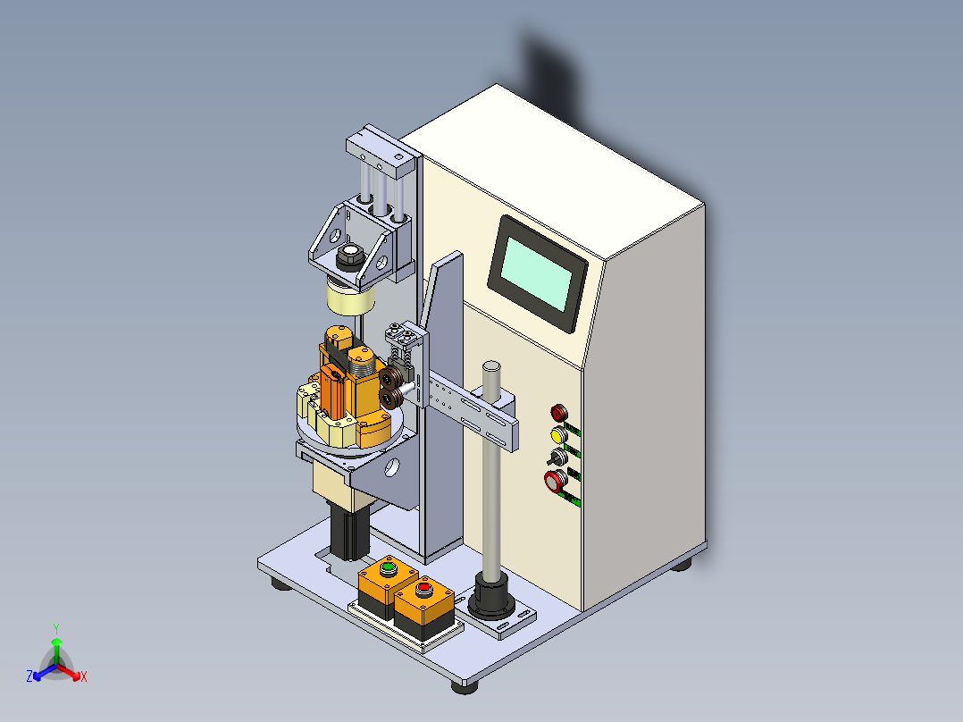 绕线机正等轴测图