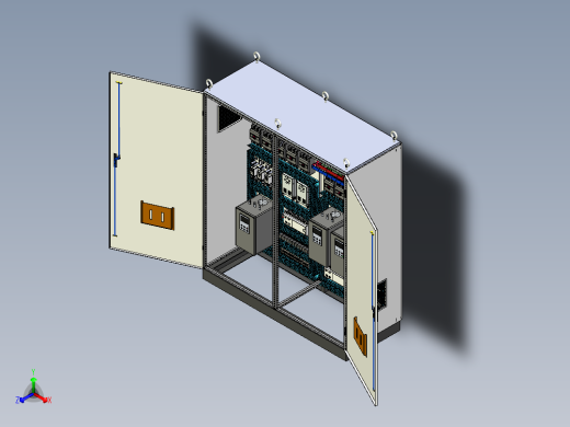 双柜组装双电源、刀开关软启动plc控制柜